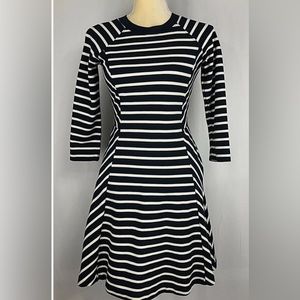Banana Republic Navy Blue & White Stripe Dress